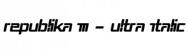 Republika III - Ultra Italic  Free Fonts Download