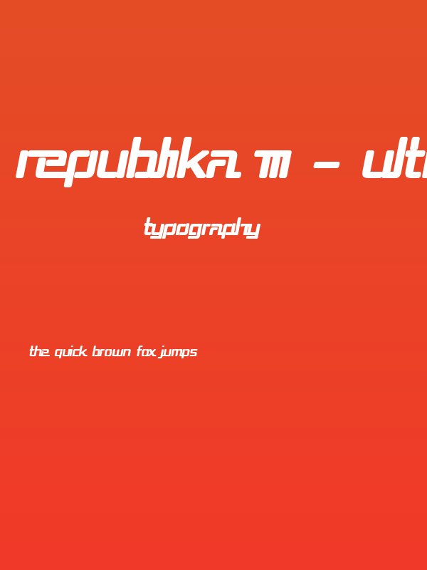 Republika III - Ultra Italic Poster