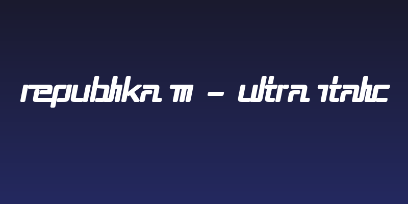 Republika III - Ultra Italic Social Header