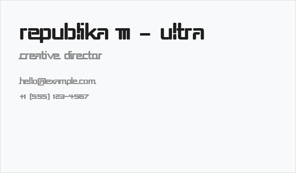 Republika III - Ultra Business Card