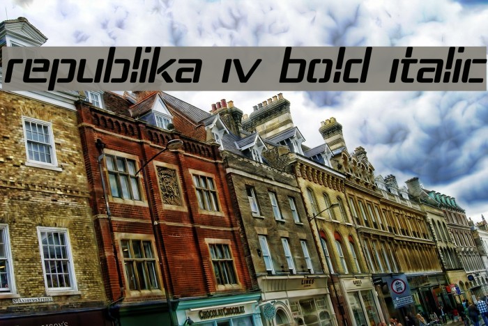 Republika IV Bold Italic Example 1