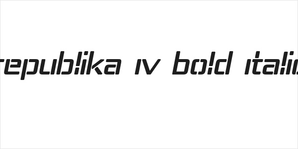 Republika IV Bold Italic Logo