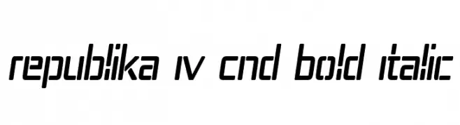 Republika IV Cnd Bold Italic  Fuentes Gratis Descargar