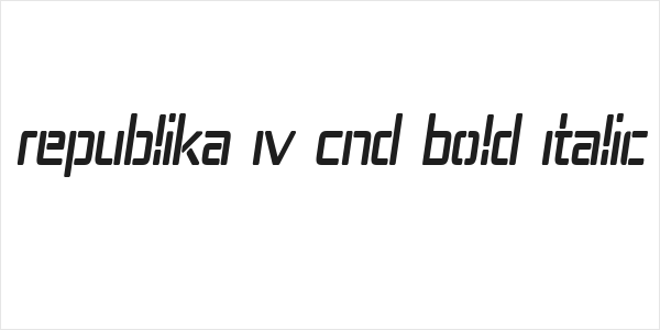 Republika IV Cnd Bold Italic Logo