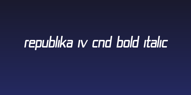 Republika IV Cnd Bold Italic Social Header