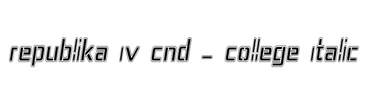 Republika IV Cnd - College Italic  font caratteri gratis