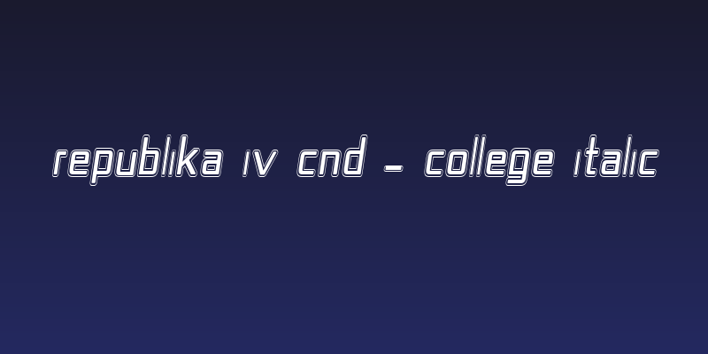 Republika IV Cnd - College Italic Social Header