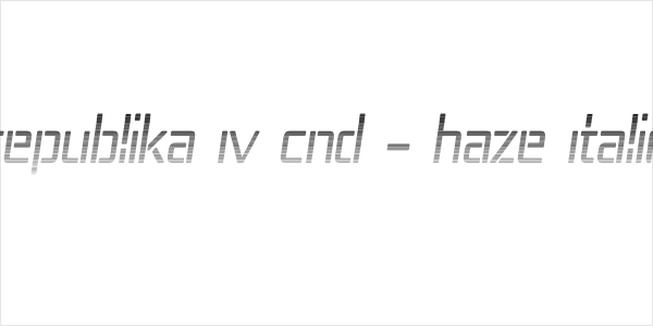 Republika IV Cnd - Haze Italic Logo
