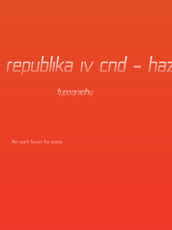 Republika IV Cnd - Haze Italic Poster