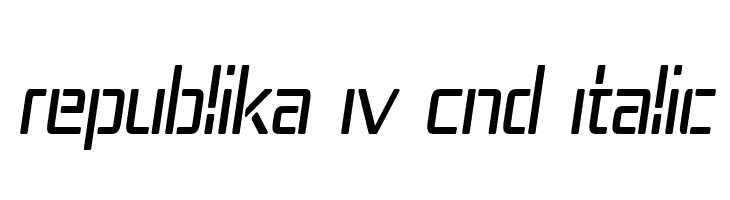 Republika IV Cnd Italic Font