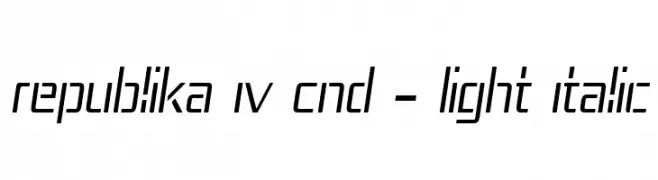 Republika IV Cnd - Light Italic  baixar fontes gratis