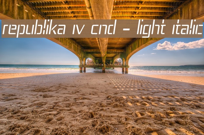 Republika IV Cnd - Light Italic Font examples
