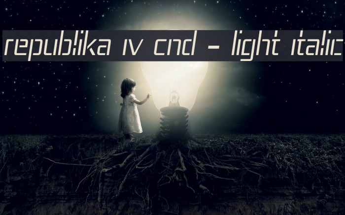Republika IV Cnd - Light Italic Font examples