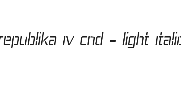 Republika IV Cnd - Light Italic Logo