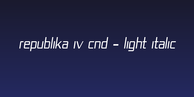 Republika IV Cnd - Light Italic Social Header