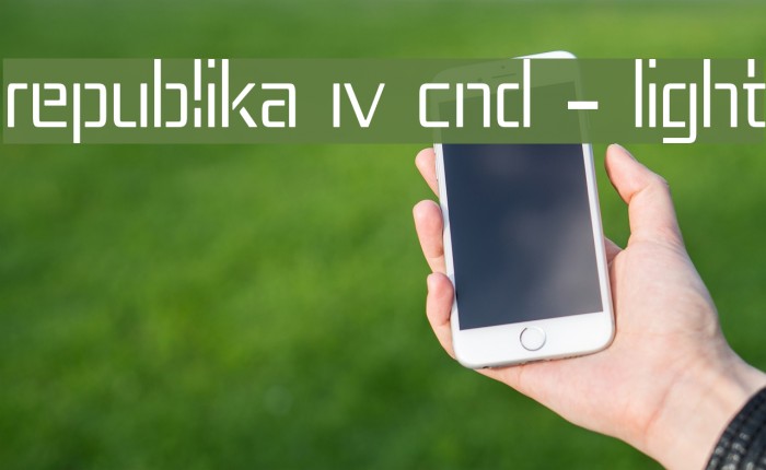 Republika IV Cnd - Light Font examples