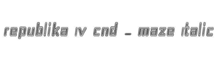 Republika IV Cnd - Maze Italic  Descarca Fonturi Gratis