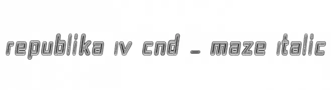 Republika IV Cnd - Maze Italic  नि: शुल्क फ़ॉन्ट्स डाउनलोड