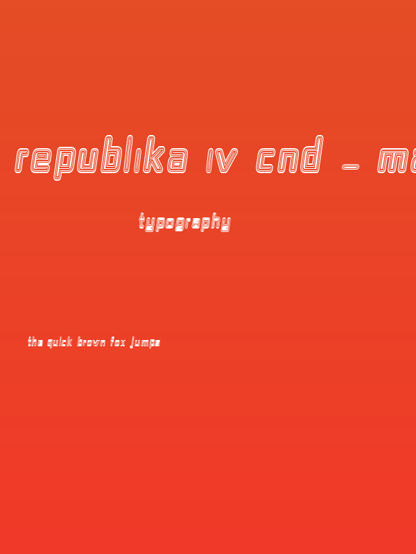 Republika IV Cnd - Maze Italic Poster