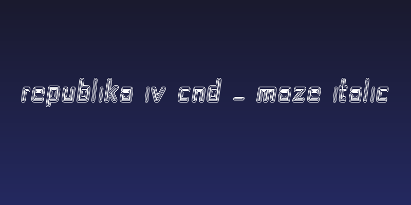 Republika IV Cnd - Maze Italic Social Header