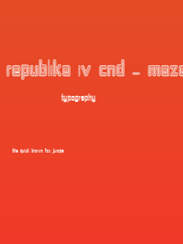 Republika IV Cnd - Maze Poster