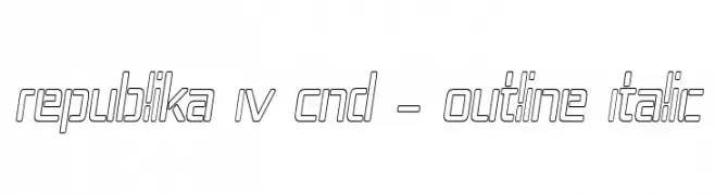 Republika IV Cnd - Outline Italic  Descarca Fonturi Gratis