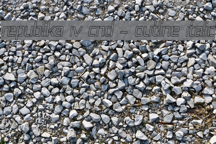 Republika IV Cnd - Outline Italic Example 1