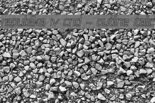 Republika IV Cnd - Outline Italic Font examples