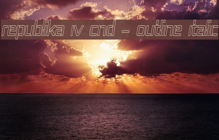 Republika IV Cnd - Outline Italic Example 2