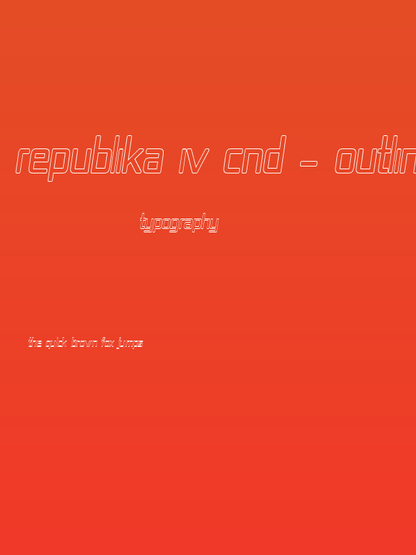 Republika IV Cnd - Outline Italic Poster
