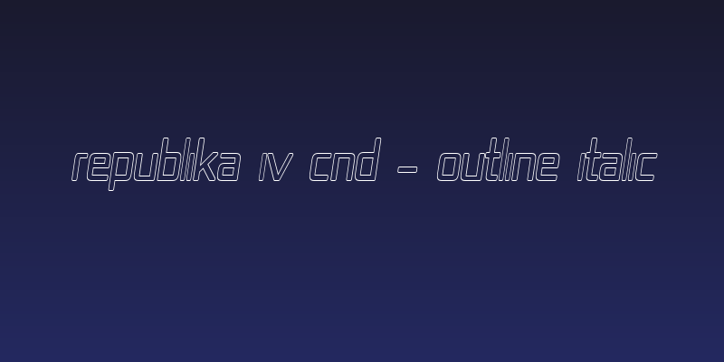 Republika IV Cnd - Outline Italic Social Header