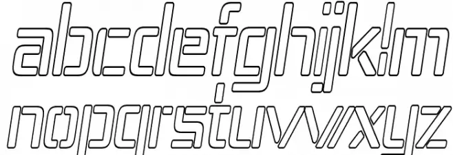 Republika IV Cnd - Outline Italic Font Litere mici