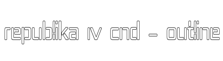 Republika IV Cnd - Outline  नि: शुल्क फ़ॉन्ट्स डाउनलोड