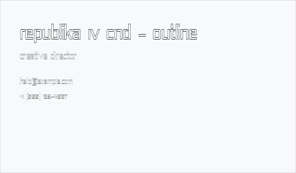 Republika IV Cnd - Outline Business Card