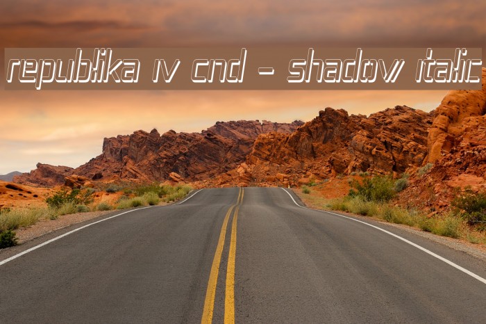 Republika IV Cnd - Shadow Italic Example 1