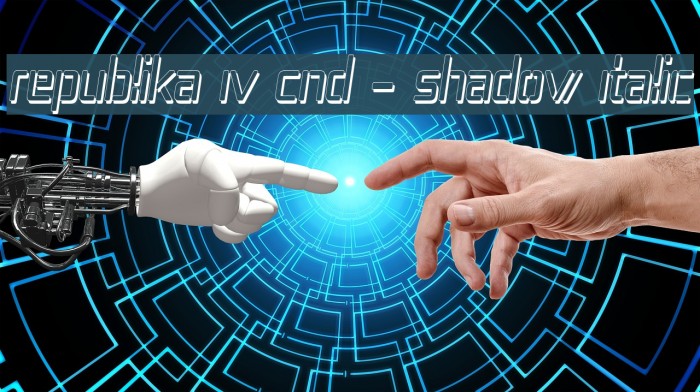 Republika IV Cnd - Shadow Italic Example 3