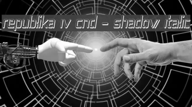 Republika IV Cnd - Shadow Italic Font examples