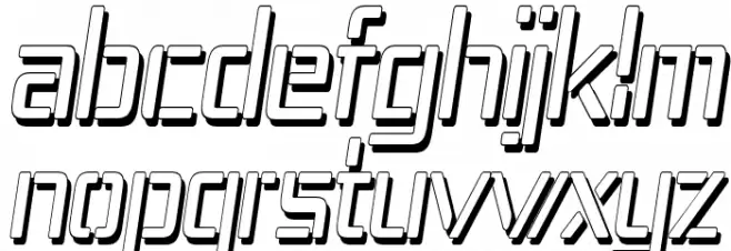 Republika IV Cnd - Shadow Italic Fuentes MINÚSCULAS
