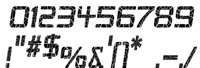 Republika IV Cnd - Shatter Italic Font OTHER CHARS