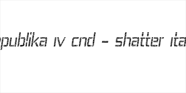Republika IV Cnd - Shatter Italic Logo