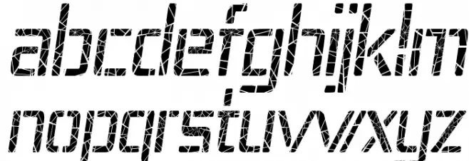 Republika IV Cnd - Shatter Italic フォント 小文字