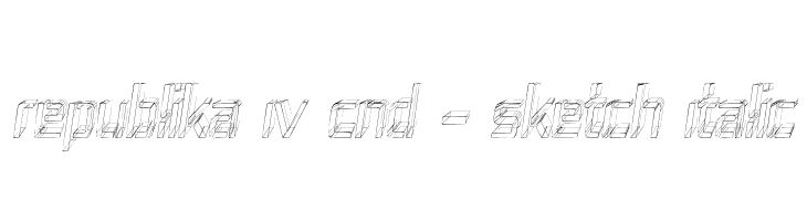 Republika IV Cnd - Sketch Italic  Fuentes Gratis Descargar