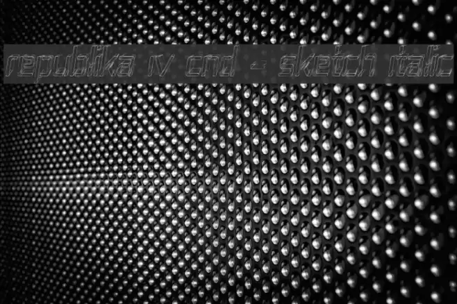 Republika IV Cnd - Sketch Italic Font examples