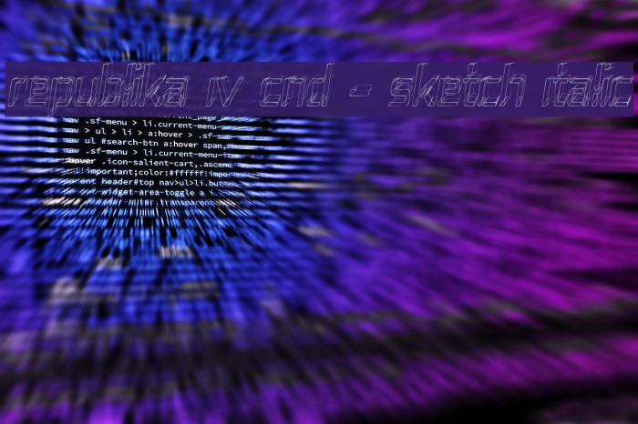 Republika IV Cnd - Sketch Italic Example 3