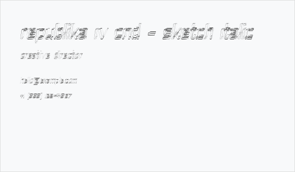 Republika IV Cnd - Sketch Italic Business Card