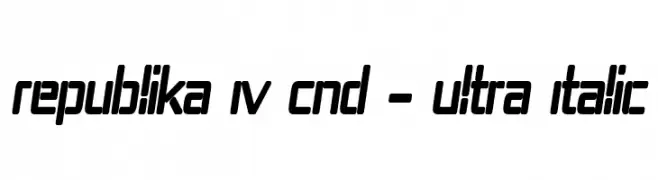 Republika IV Cnd - Ultra Italic  font caratteri gratis