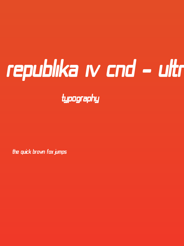Republika IV Cnd - Ultra Italic Poster