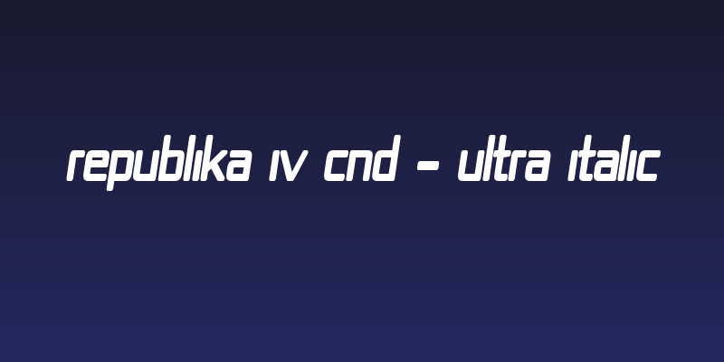 Republika IV Cnd - Ultra Italic Social Header