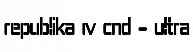 Republika IV Cnd - Ultra  Descarca Fonturi Gratis