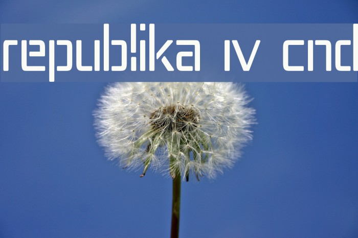 Republika IV Cnd Schriftart examples